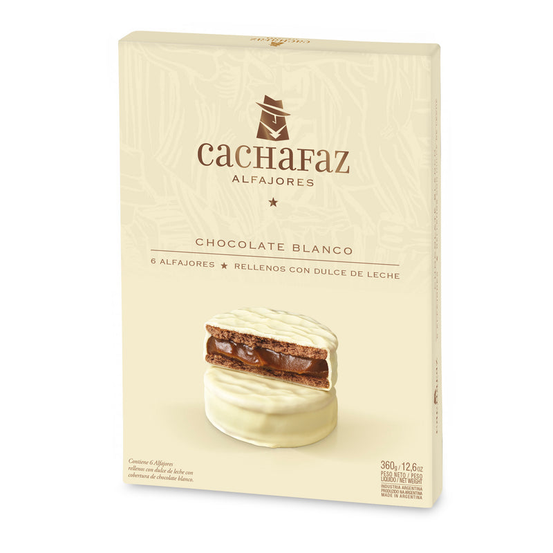 Alfajor Chocolate Blanco Flow Pack – Estuche 6 U.